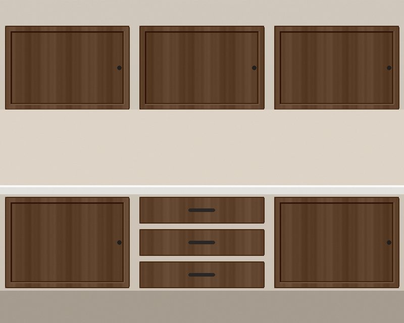 Walnut kitchen island
