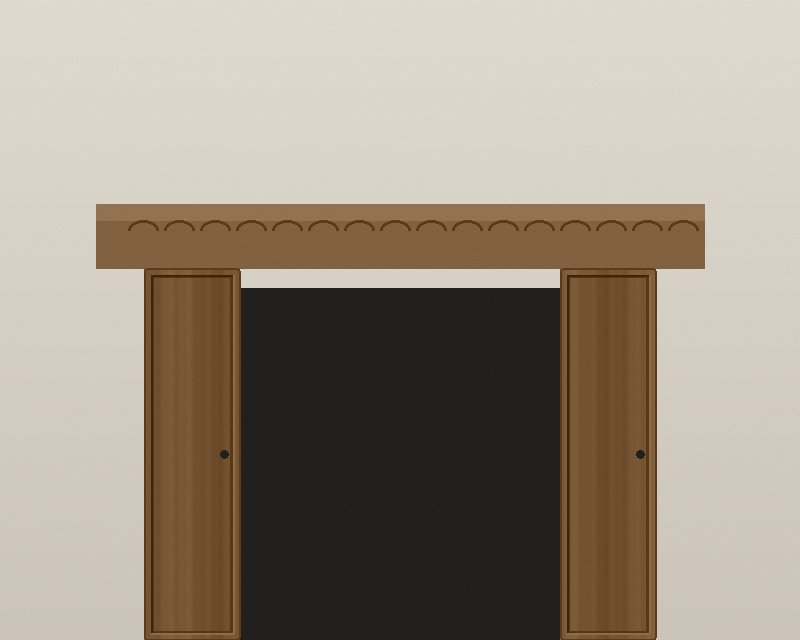 Carved mantel