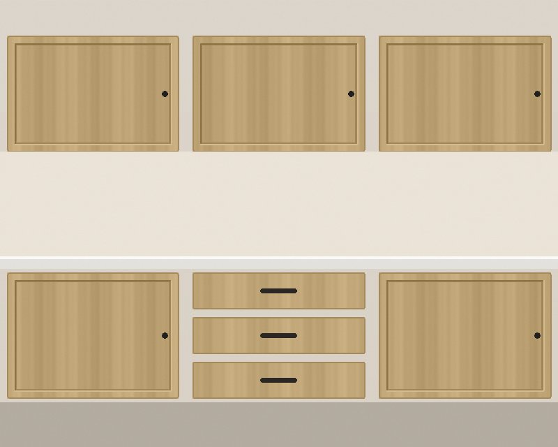 White oak pantry